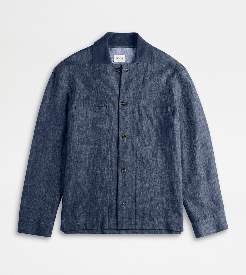 Linen Blend Overshirt - Front view