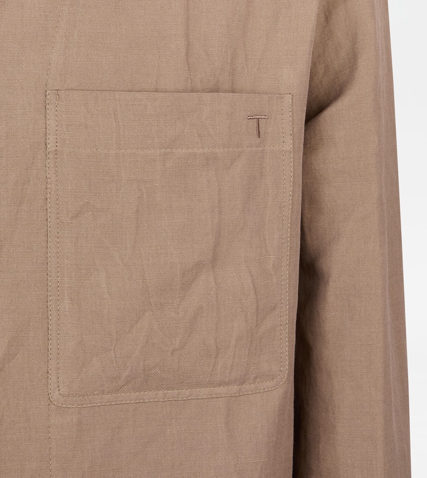 Overshirt aus einer Leinenmischung - Detail