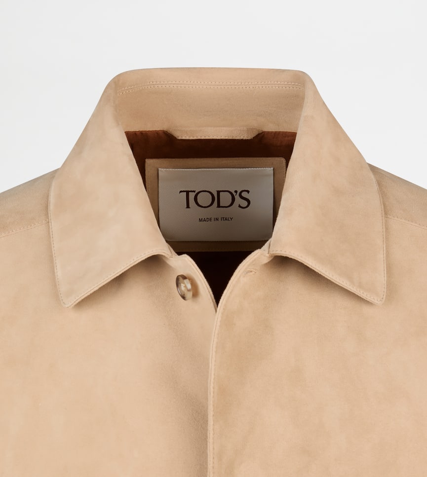 Pashmy Shirt Jacket in Suede - Detailing