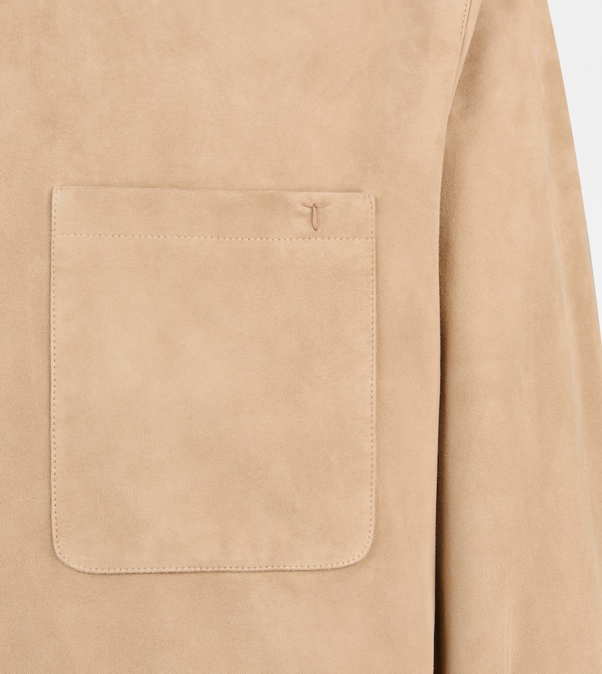 Pashmy Shirt Jacket in Suede - Detailing