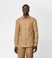 Shirt in Linen-BEIGE