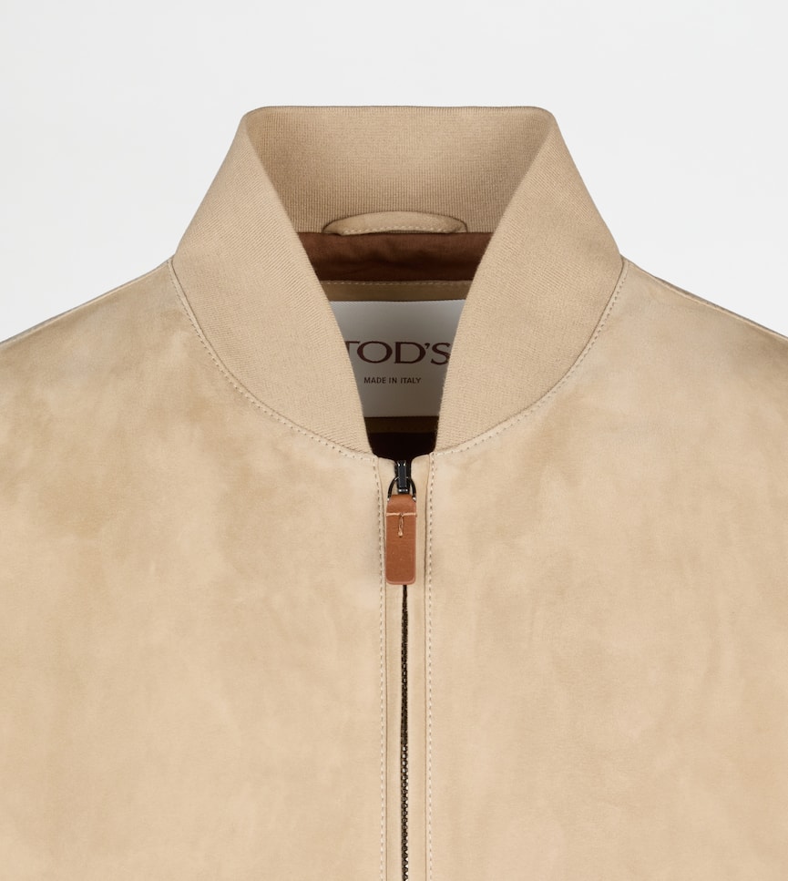 Pashmy Bomber Jacket in Suede - Detailing