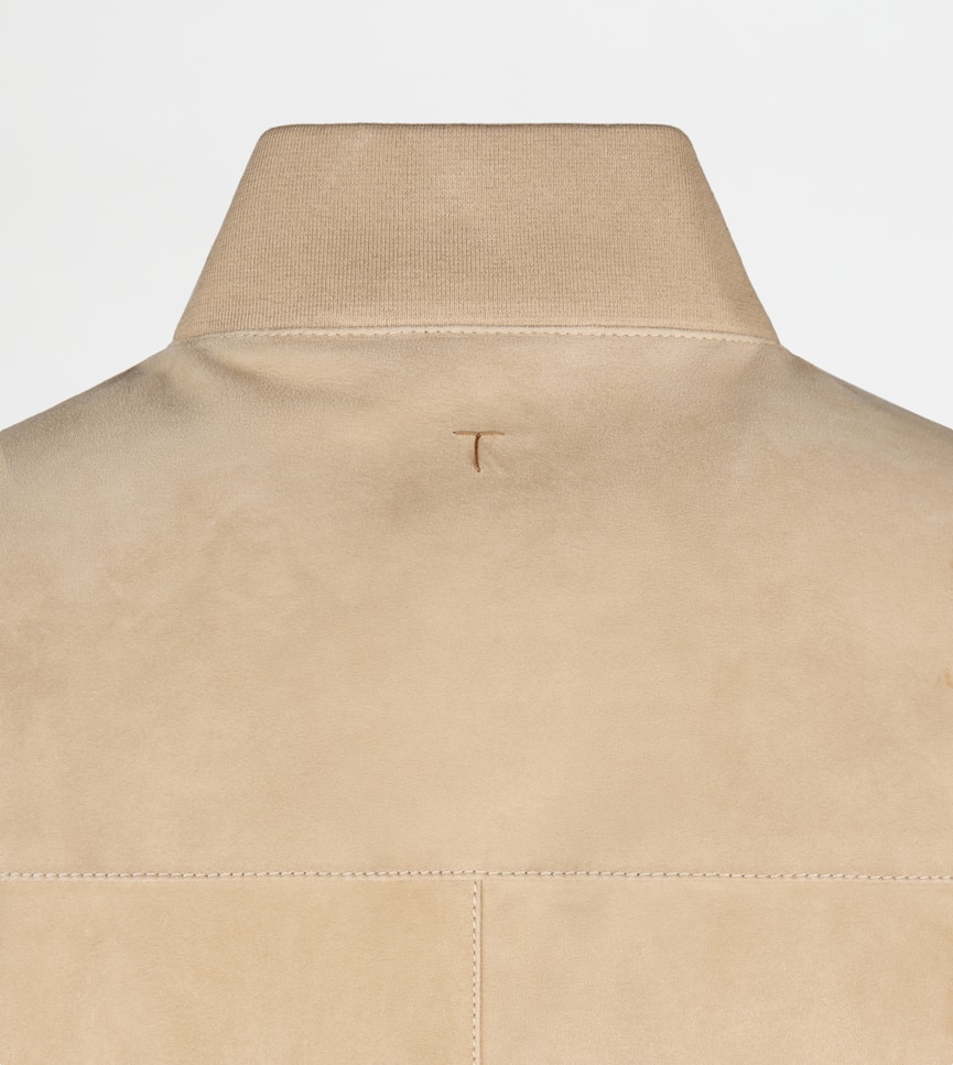 Pashmy Bomber Jacket in Suede - Detailing