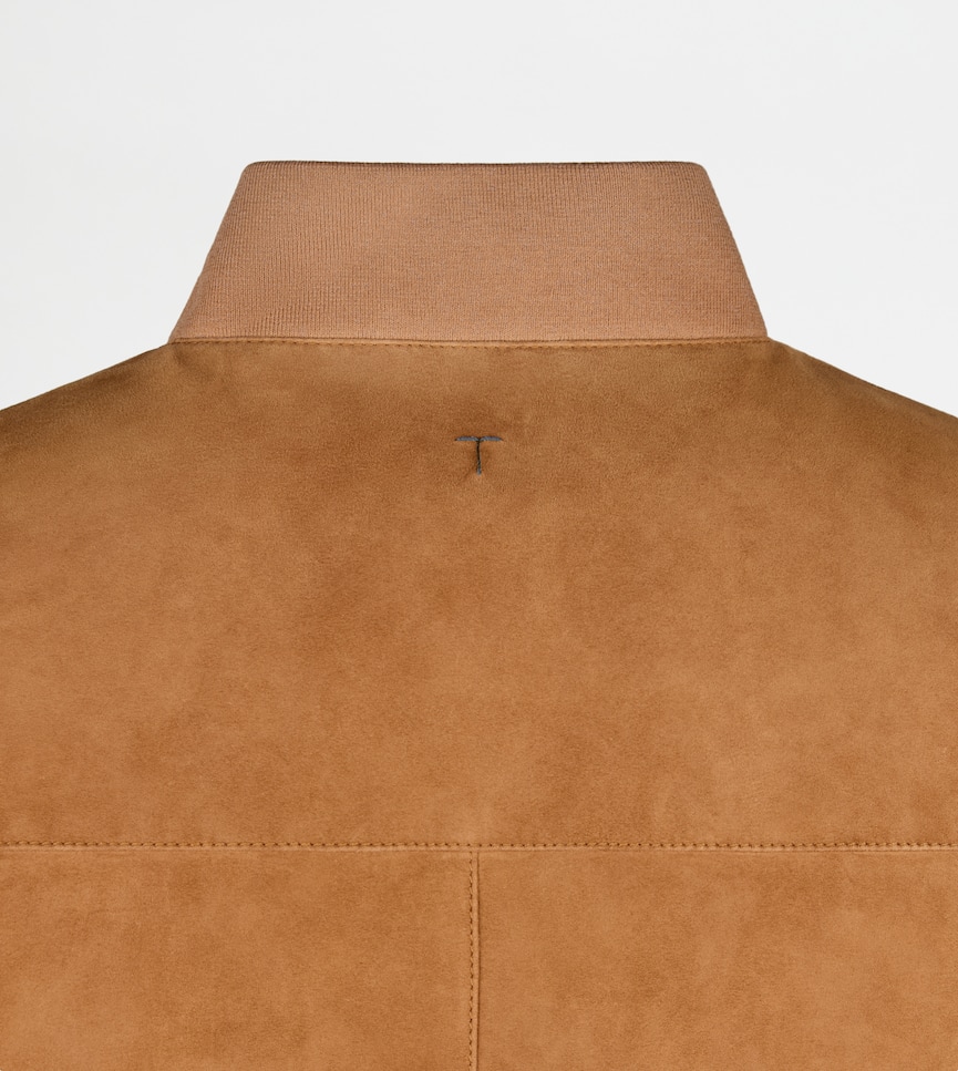 Pashmy Bomber Jacket in Suede - Detailing