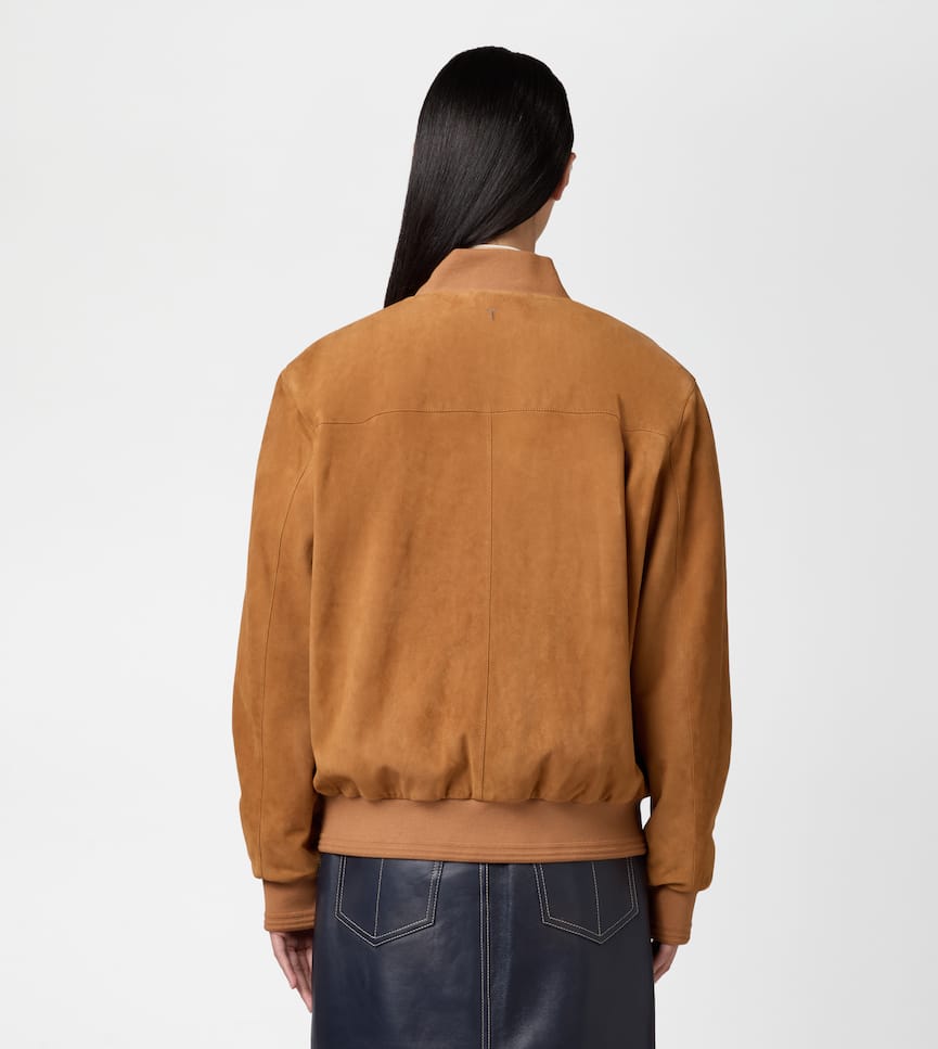 Pashmy Bomber Jacket in Suede - undefined