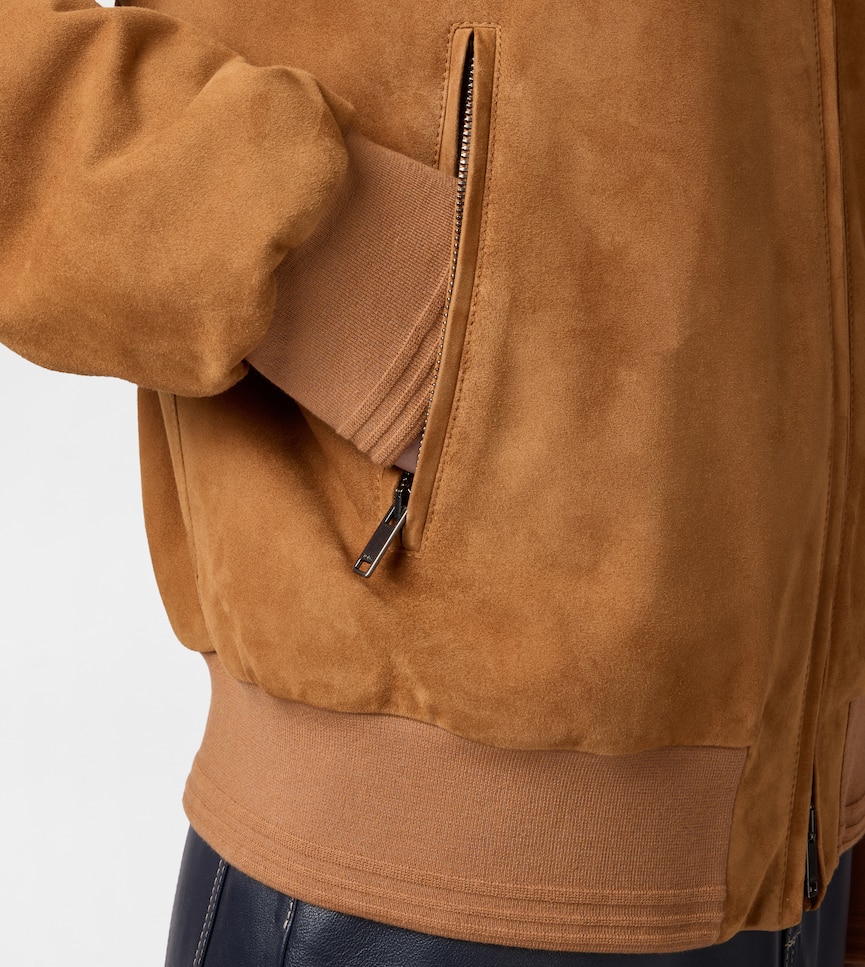 Pashmy Bomber Jacket in Suede - undefined