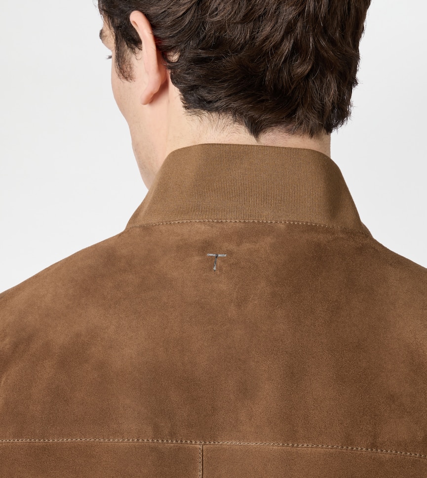 Pashmy Bomber Jacket in Suede - Detailing