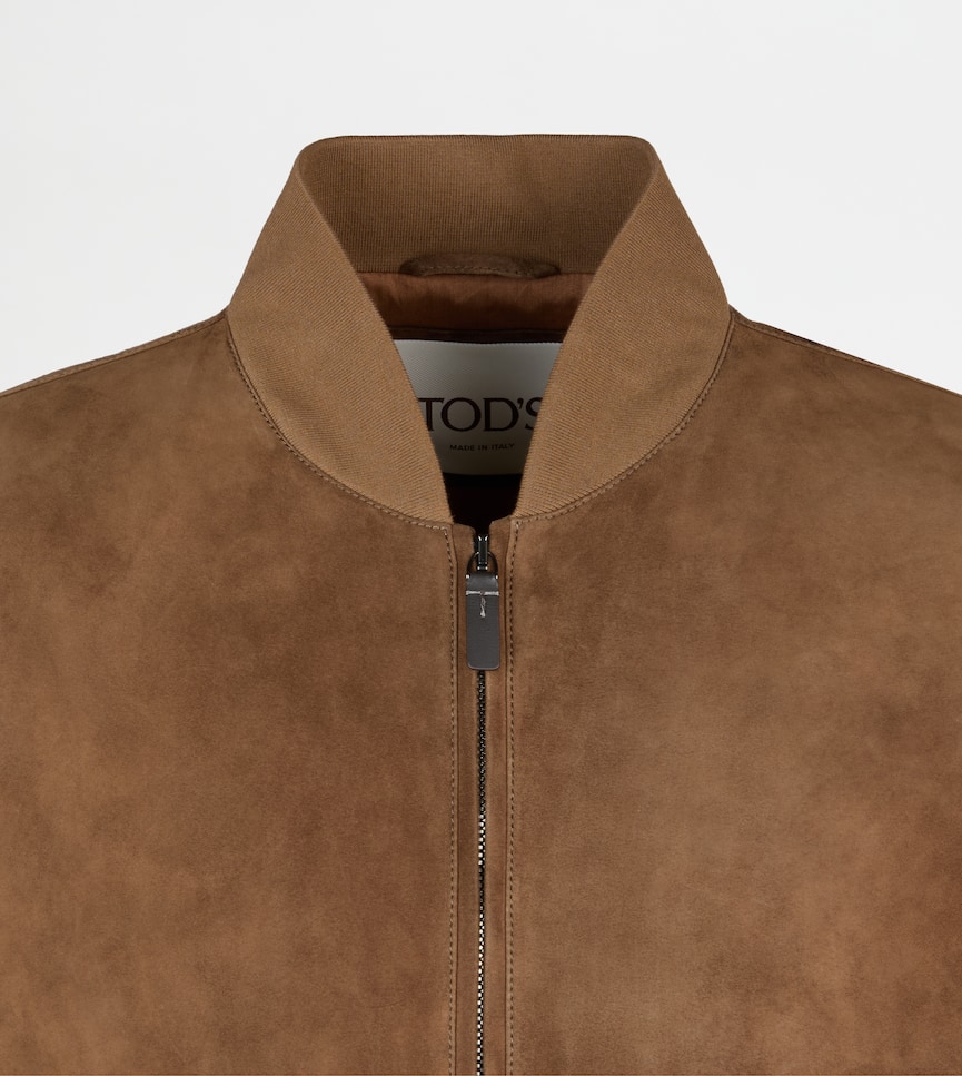 Pashmy Bomber Jacket in Suede - Detailing