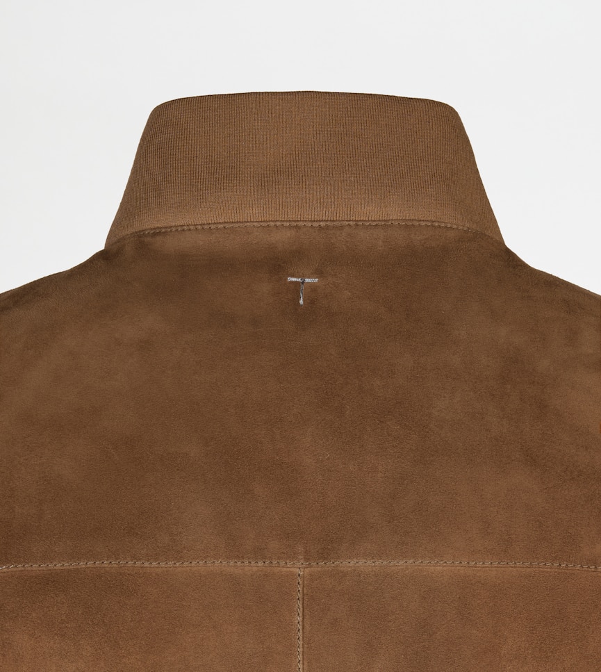 Pashmy Bomber Jacket in Suede - Detailing