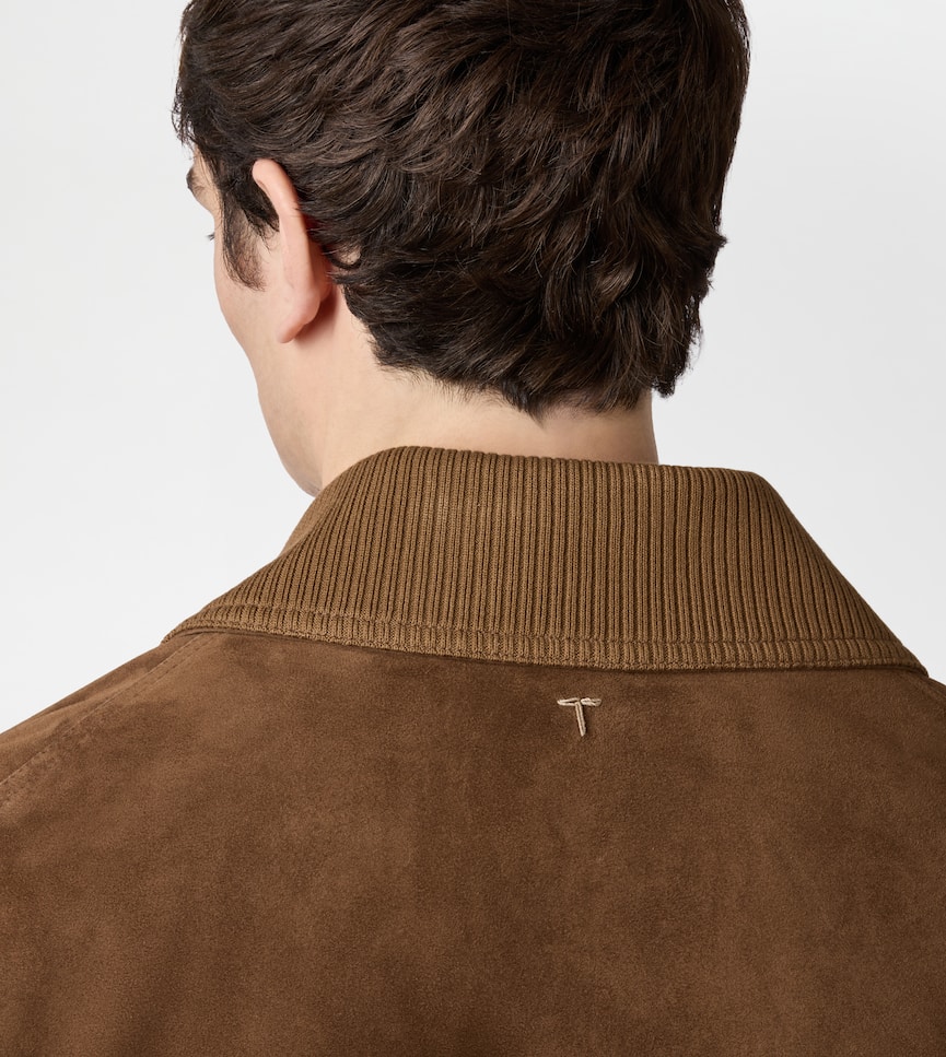 Pashmy Coach Jacket in Suede - Detailing