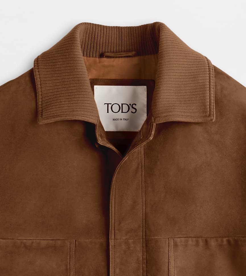 Pashmy Coach Jacket in Suede - Detailing