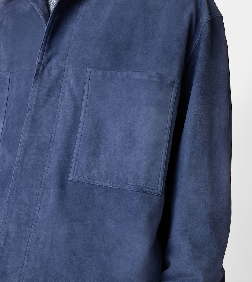 Pashmy Coach Jacket in Suede - Detailing