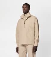 Anorak in Resin-coated Poplin-BEIGE