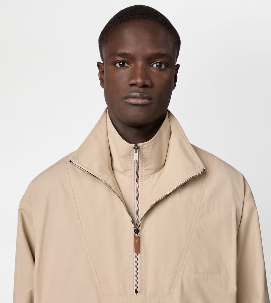 Anorak in Resin-coated Poplin - Detailing