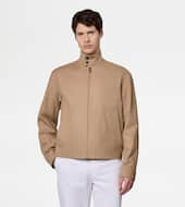 Jacket in Linen-BEIGE