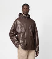 Field Jacket Confort Fit en Napa-MARRÓN