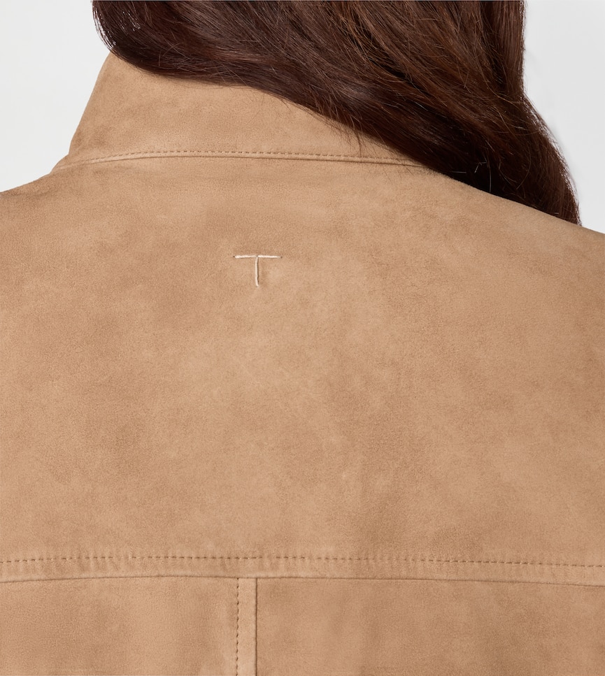 Pashmy Bomber Jacket in Suede - Detailing