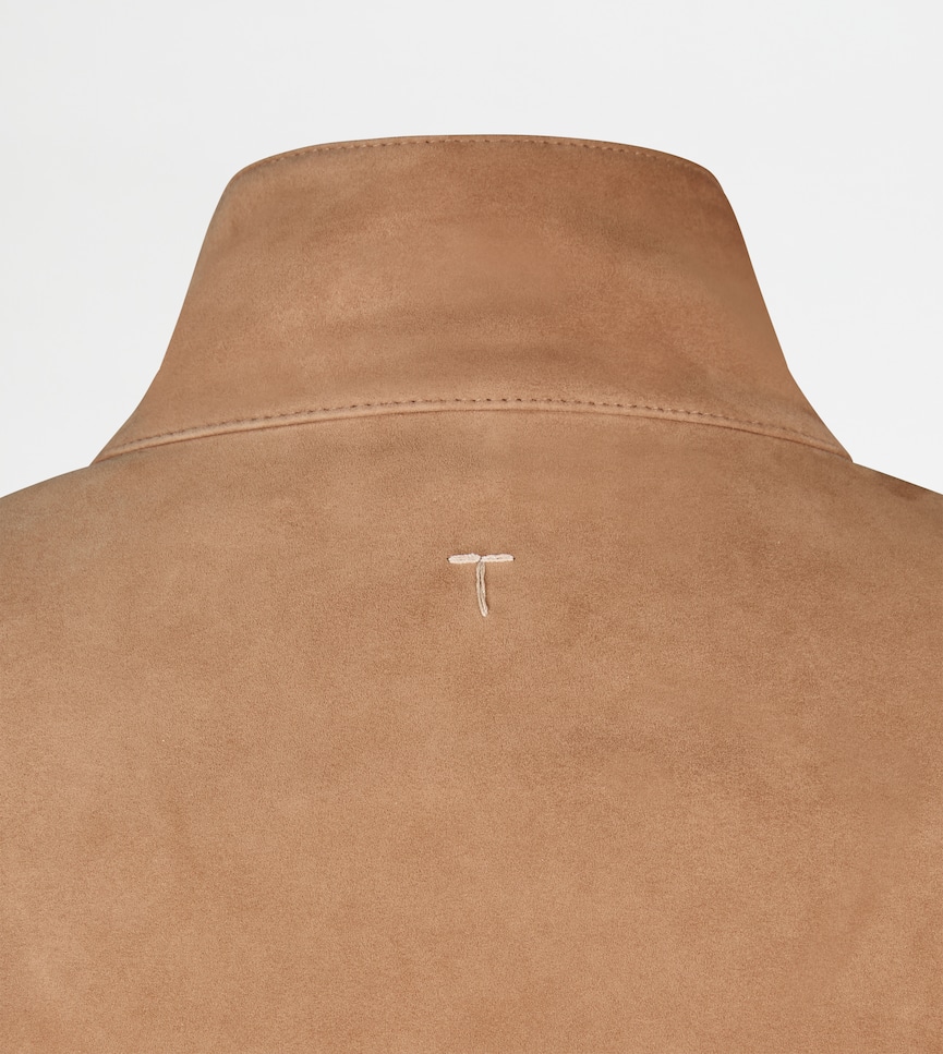 Pashmy Bomber Jacket in Suede - Detailing