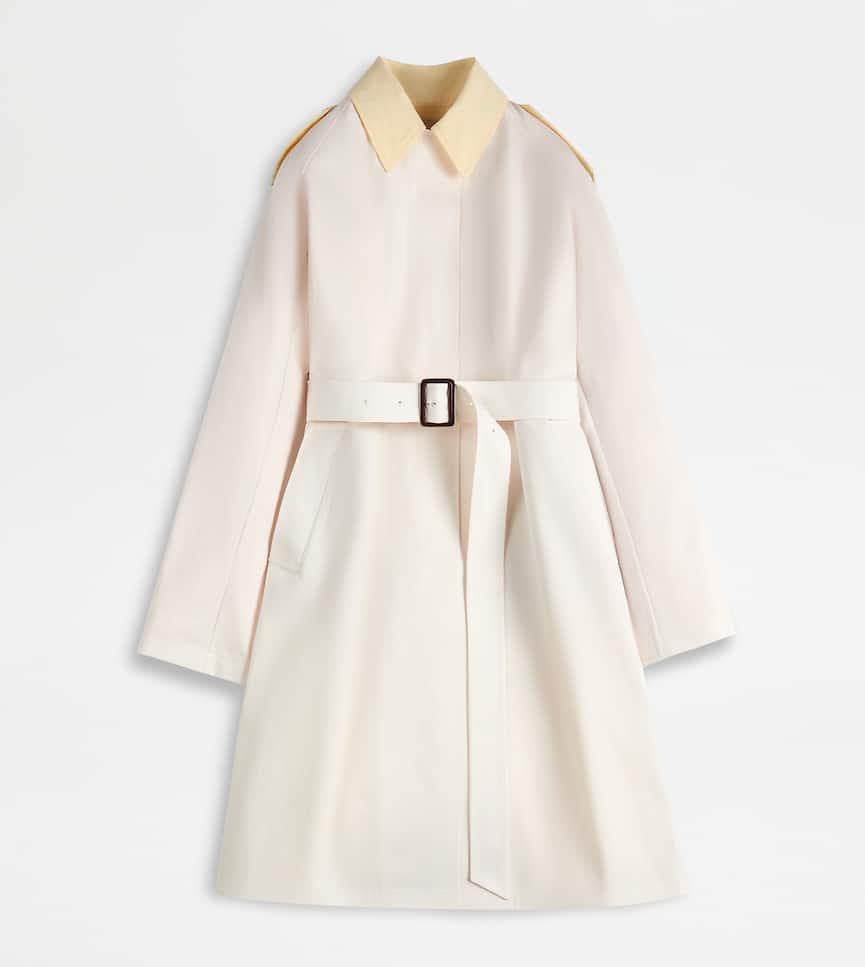 2-in1 Trench Coat in Cotton - Front view