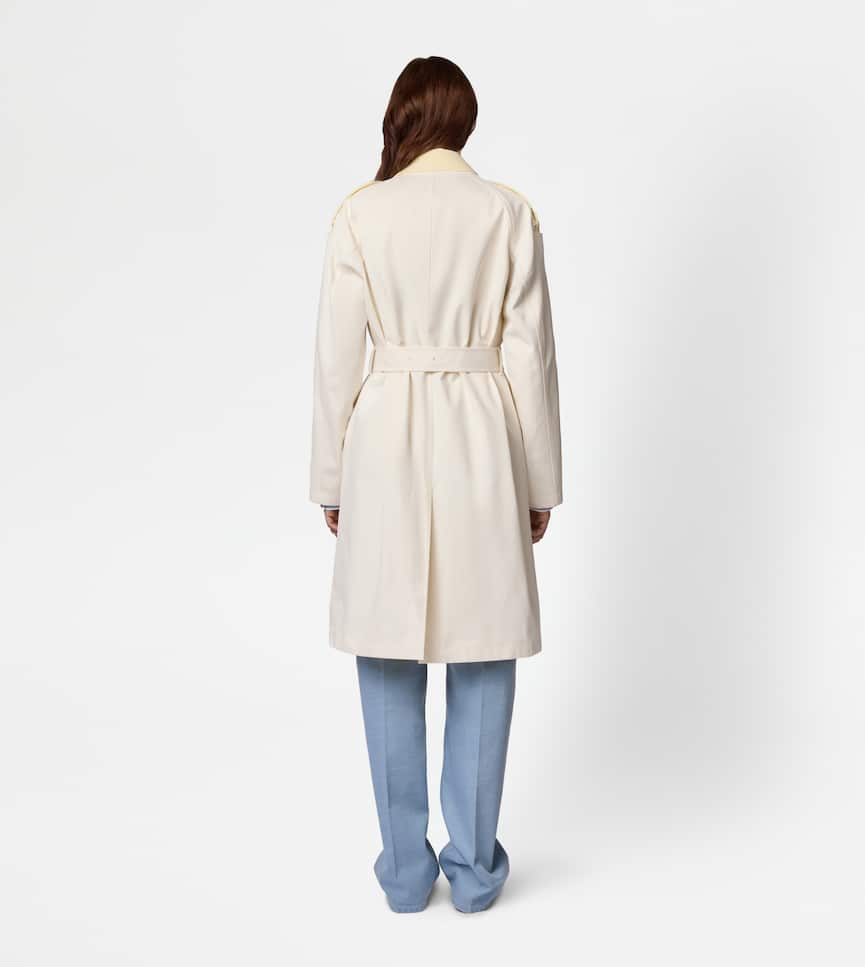 2-in1 Trench Coat in Cotton - On body, rear view