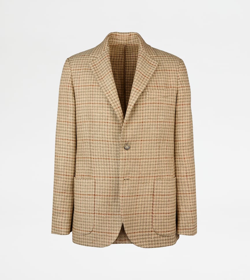 Blazer in Silk Blend Linen - Front view