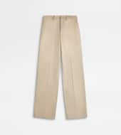 Trousers in Cotton-BEIGE