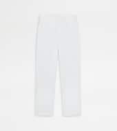 Relaxed Fit Chino Trousers in Cotton-WHITE