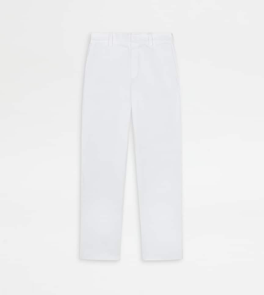 Relaxed Fit Chino Trousers in Cotton - Front view