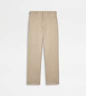 Relaxed Fit Chino Trousers in Cotton-BEIGE