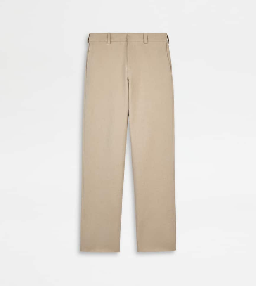 Relaxed Fit Chino Trousers in Cotton - Front view