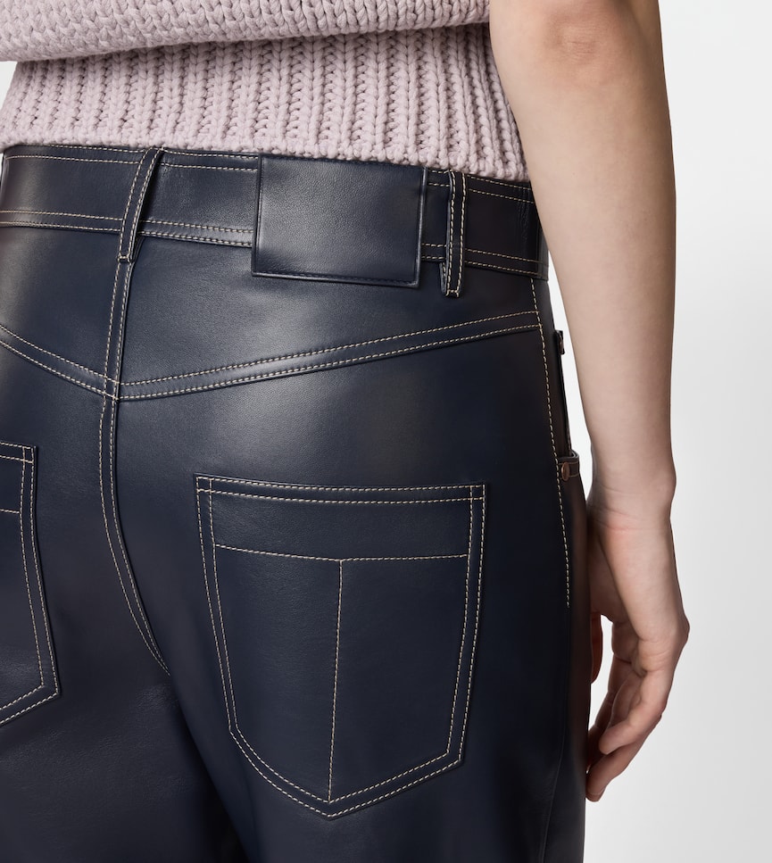 5 Pocket Trousers in Nappa Leather - Detailing