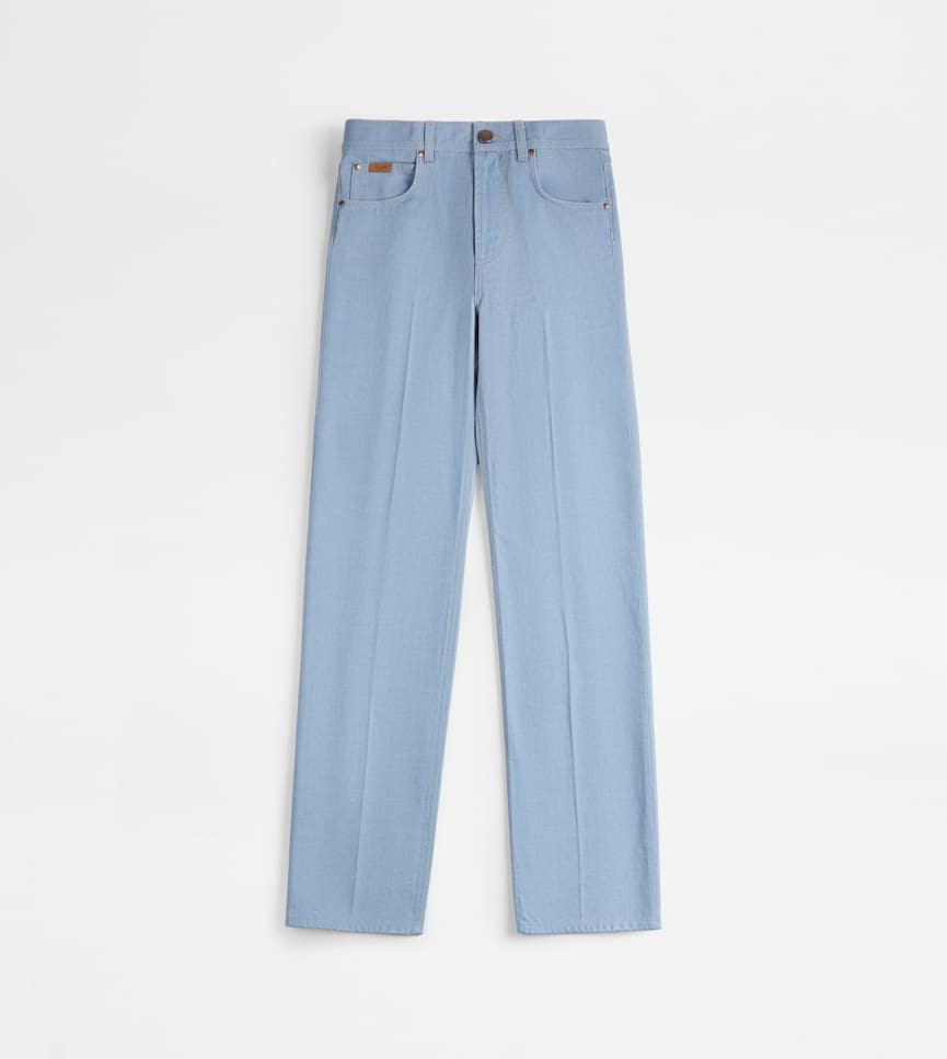 5 Pocket Trousers in Denim - Front view