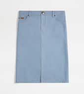 5 Pocket Skirt in Denim-LIGHT BLUE