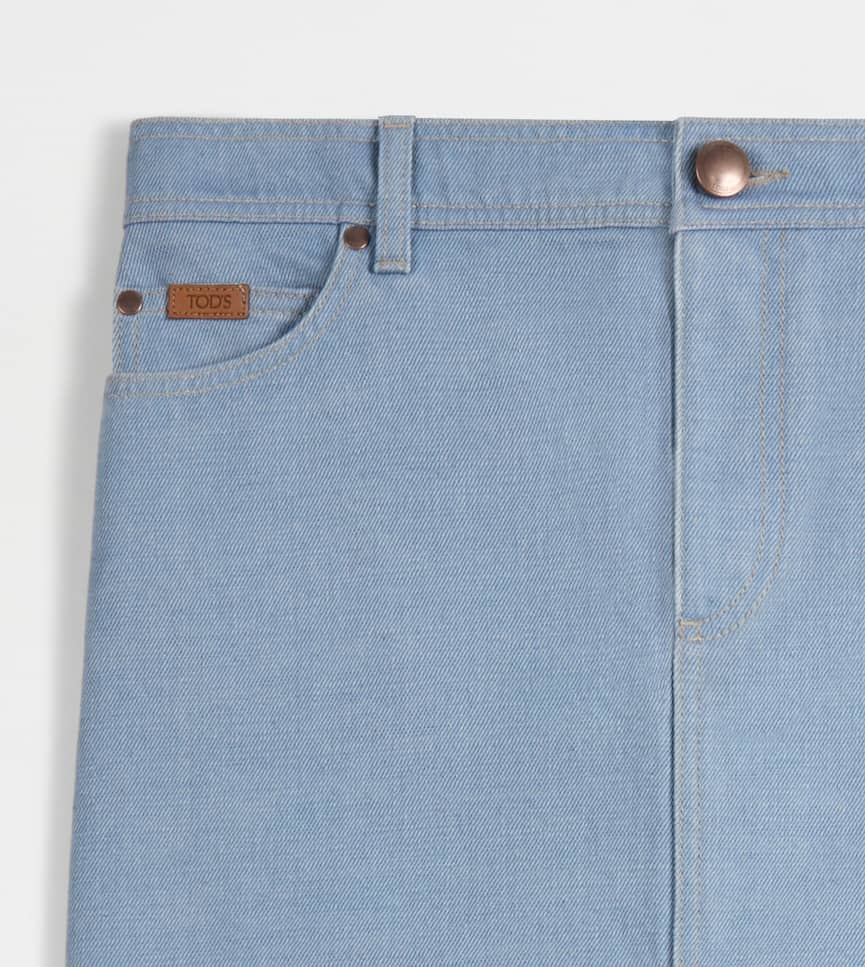 5 Pocket Skirt in Denim - Detailing