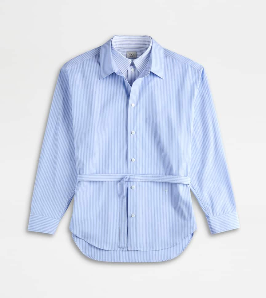 Double Collar Shirt in Poplin - Front view