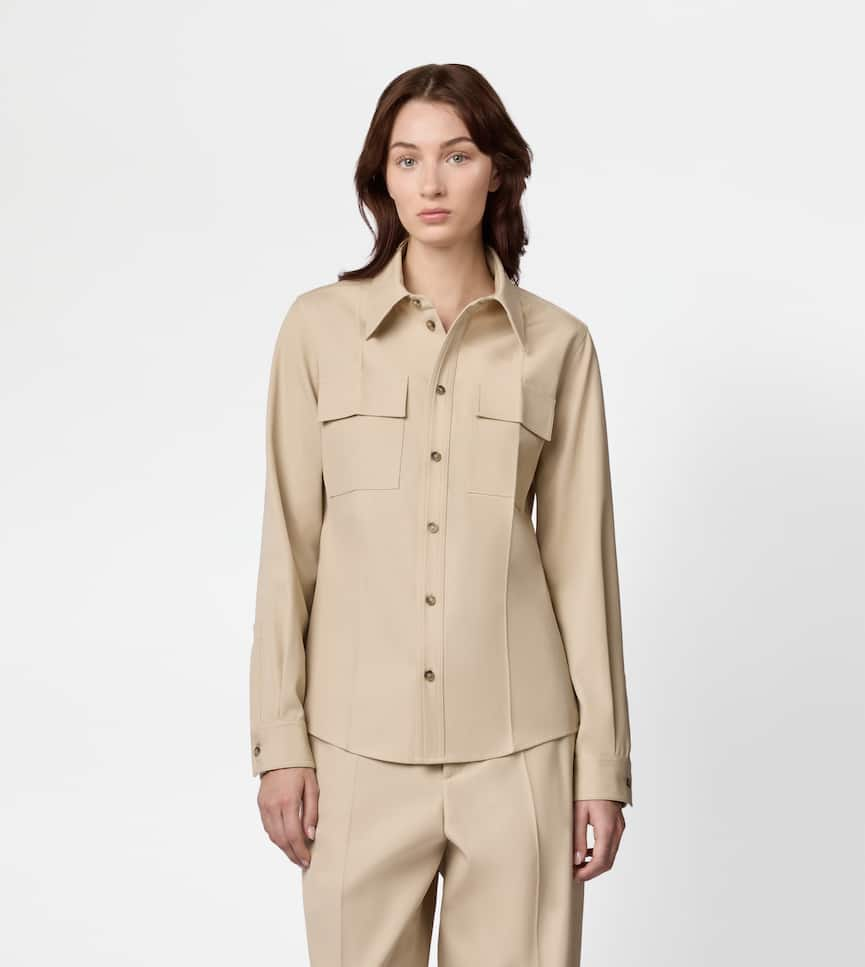 Shirt in Gabardine - On body