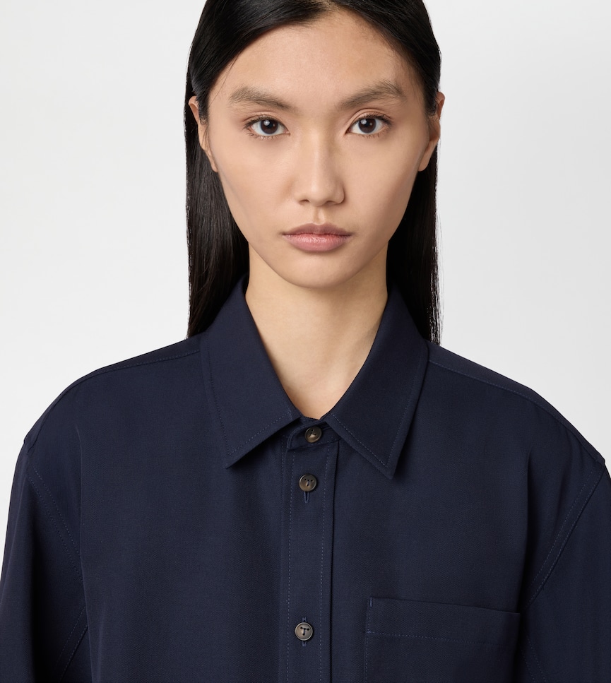 Shirt in Wool and Cotton - Detailing