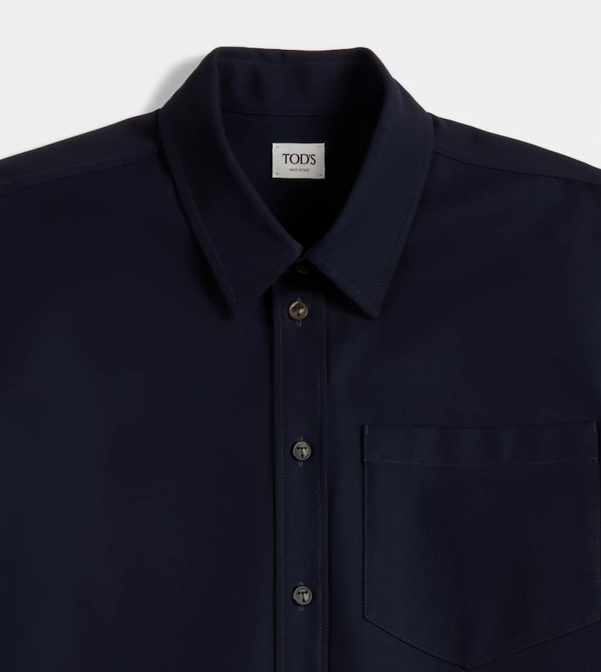 Shirt in Wool and Cotton - Detailing