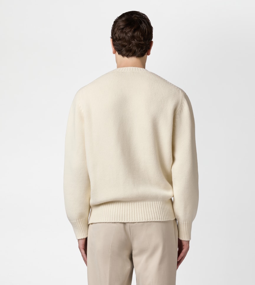 Cashmere Blend Round-neck Jumper - On body