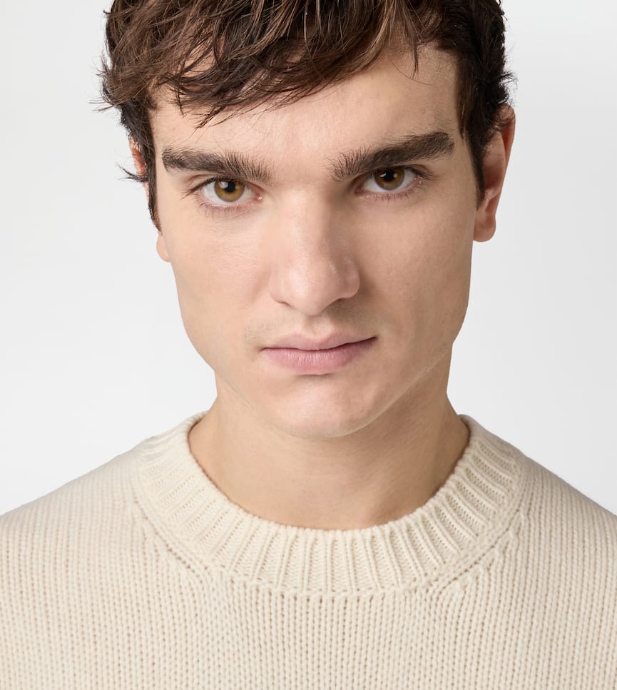 Cashmere Blend Round-neck Jumper - Detailing