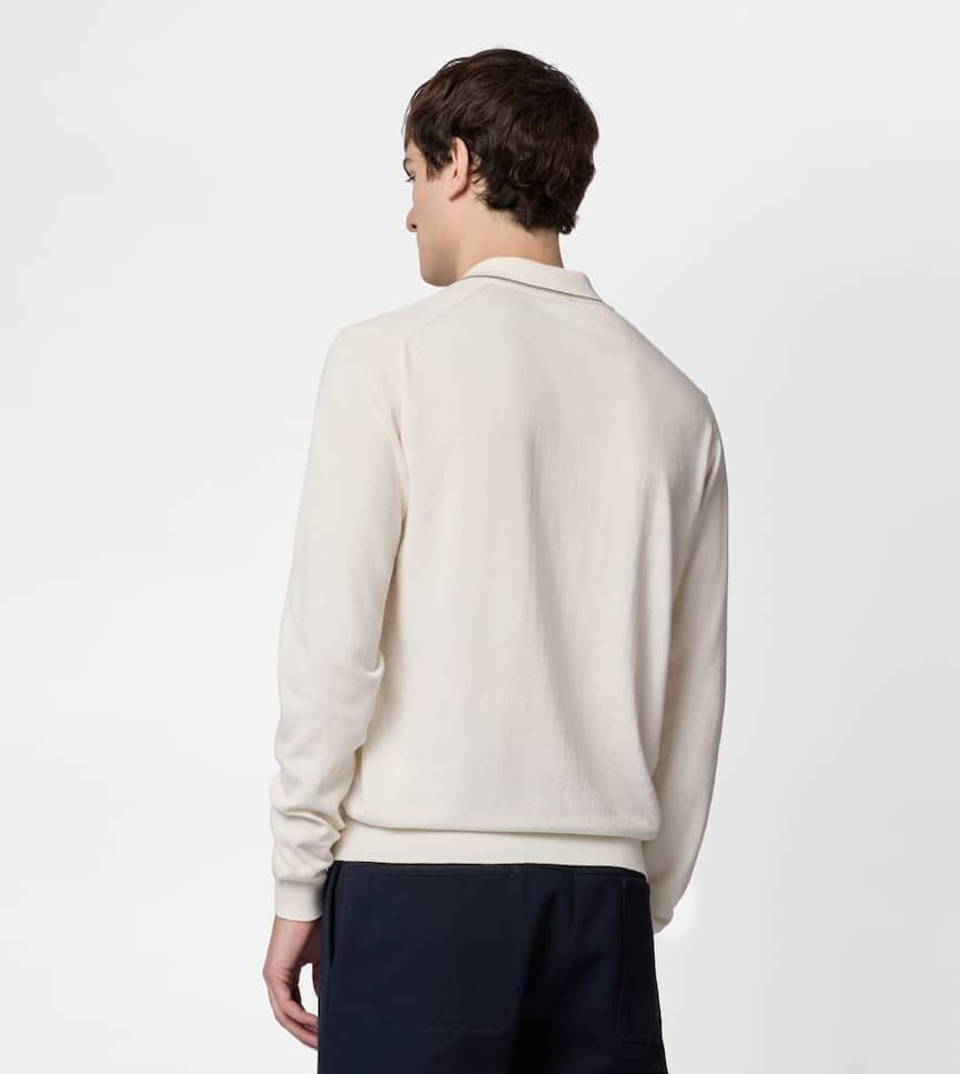 Polo Shirt in Cotton Knit - On body