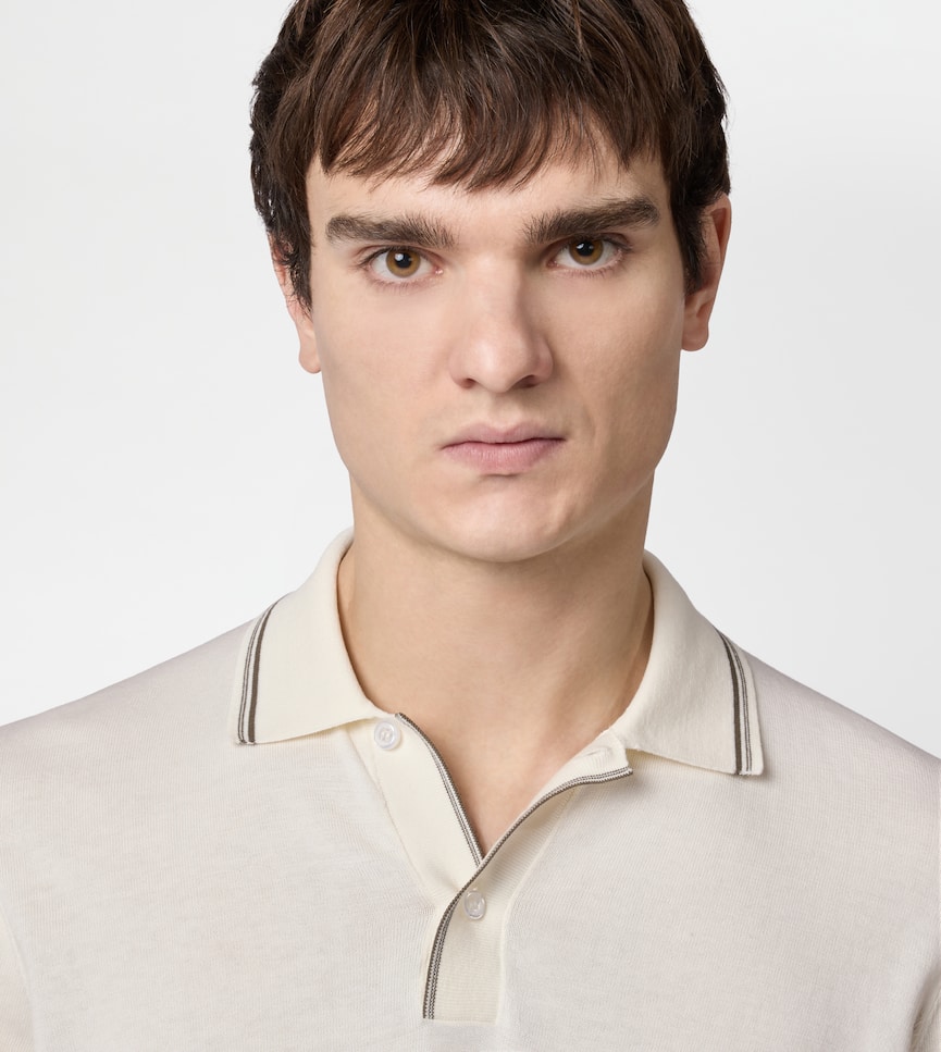 Polo Shirt in Cotton Knit - Detailing