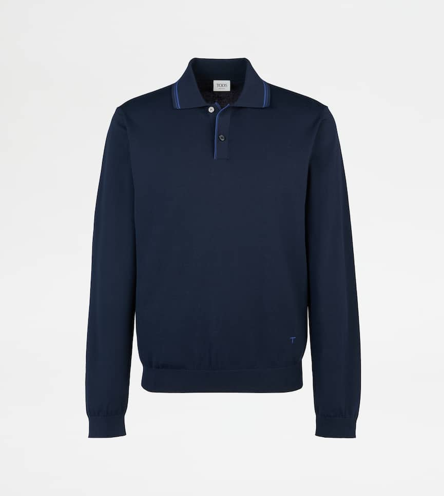 Polo Shirt in Cotton Knit - Front view