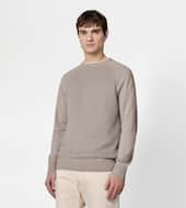 Silk Blend Round-neck Jumper-BEIGE