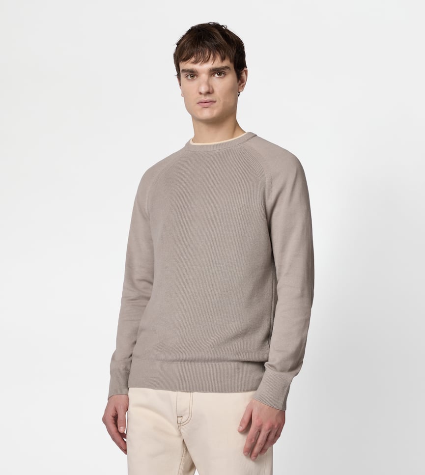 Silk Blend Round-neck Jumper - On body