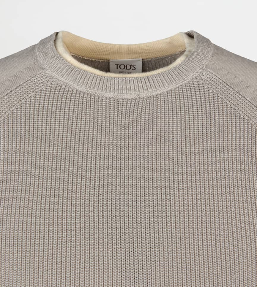 Silk Blend Round-neck Jumper - Detailing