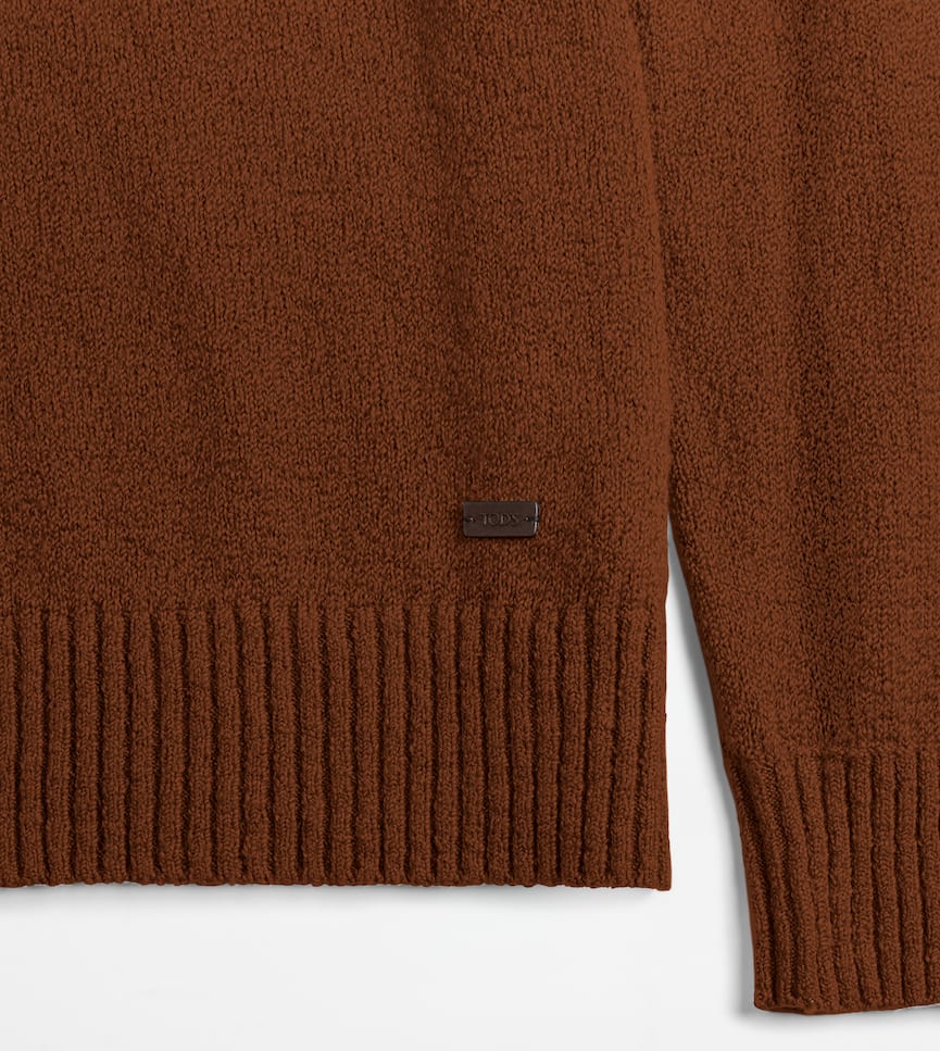 Round-neck Jumper in Cotton - Detailing