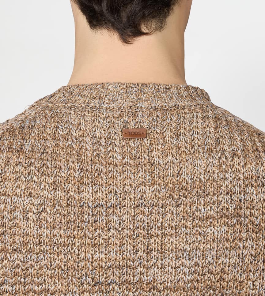 Linen Blend Mouliné Jumper - Detailing