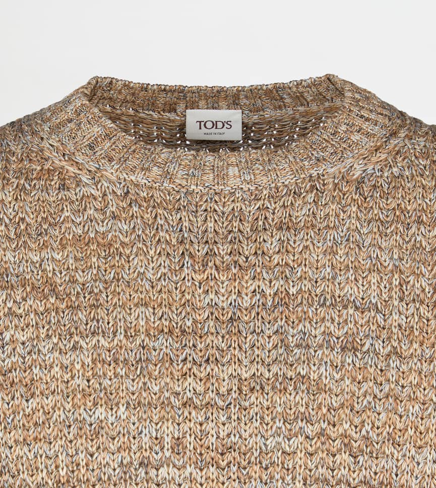 Linen Blend Mouliné Jumper - Detailing