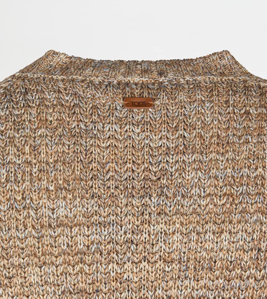 Linen Blend Mouliné Jumper - Detailing